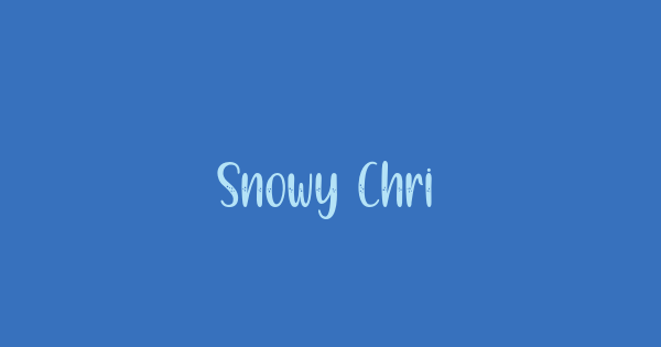 Snowy Christmas font thumb